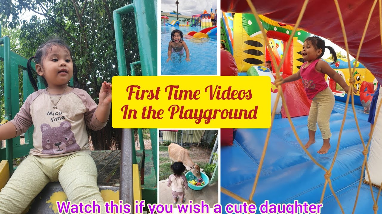 A girl, Pink Pink, Has Fun at the Playground| PINK Daily Kid activities.