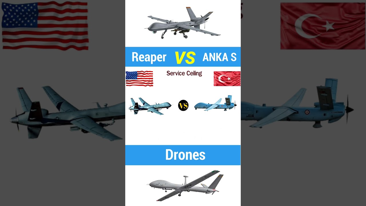 MQ-9 Reaper VS Anka-S drone (uav)