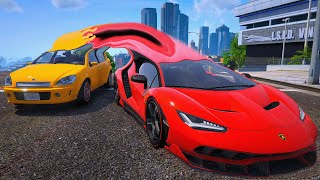 Escaping Cops with Shapeshifting Car in GTA 5 RP