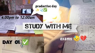 STUDY VLOG ♥️🩺📚, pradactive day ✅✨ Exams , 7 hours study 🩺♥️✨ A/L biology student 