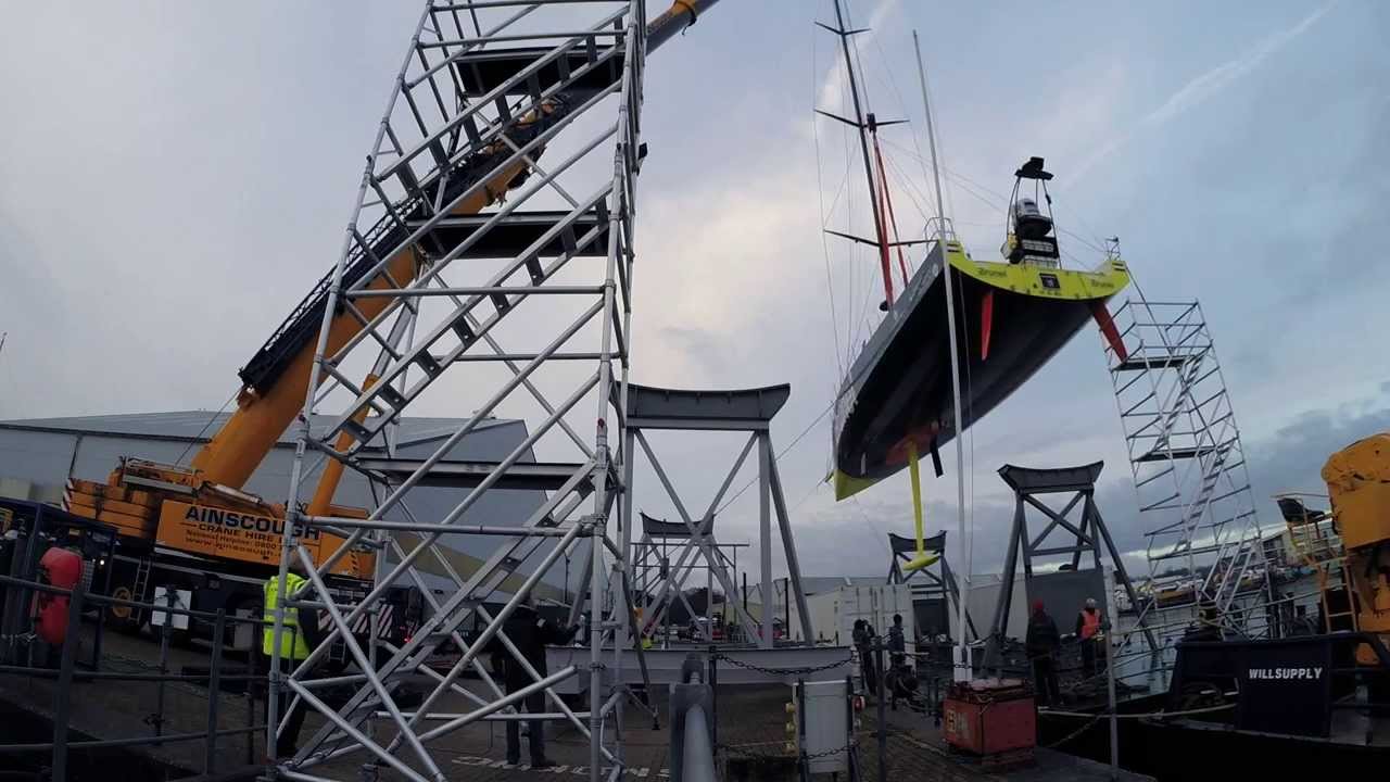 Launch of the Team Brunel boat, Volvo Ocean Race 2014-15