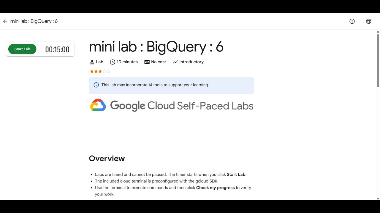 mini lab : BigQuery : 6 | Lab solution #arcade2025 - YouTube