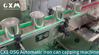CX1-DSG Automatic Iron can capping machine丨multi-function bottle capping machine