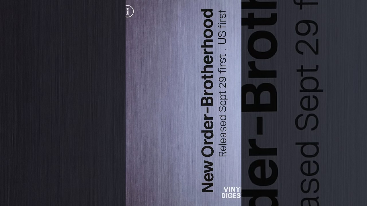 New Order - Brotherhood - YouTube