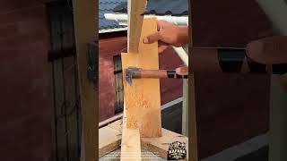 Traditional Roof Beam Joint Installation | Manual Carpentry Wood Fitting DIY