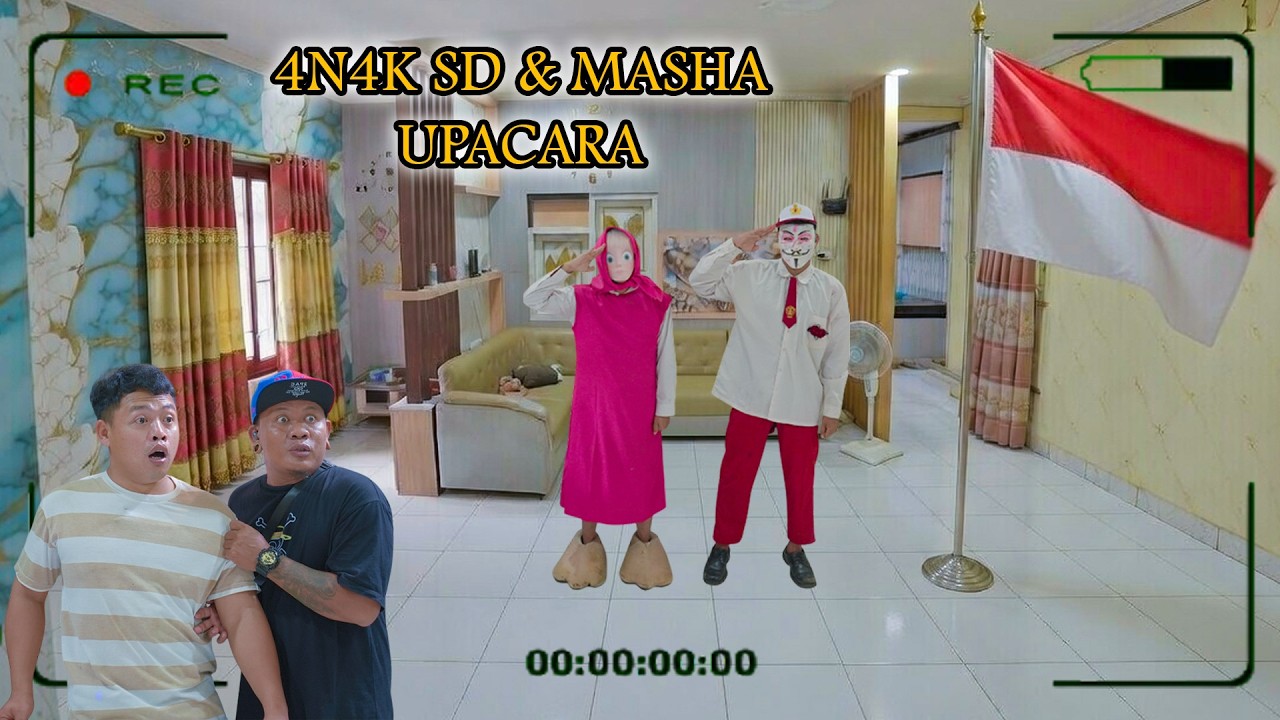 Anak Sd Dan Masya Upacara Di Dalam Rumahku