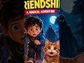 Boy &amp; cat friendship #usa #usacartoon #usashorts #usatoday ￼