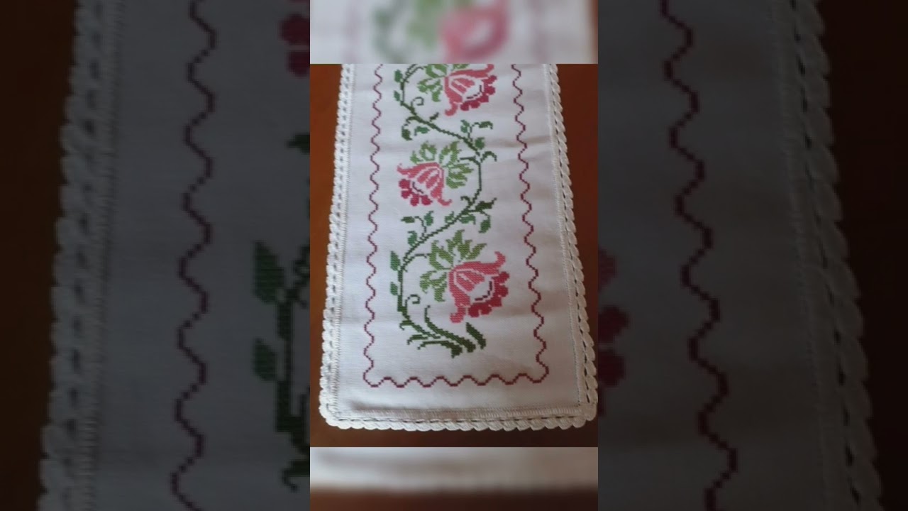 Beautiful cross stitch design|cross stitch for table cloth|Dusuti|Latest