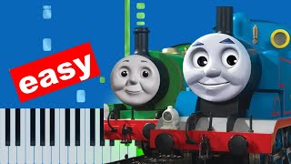 Thomas The Tank Engine Theme Song Intro Slow Easy Piano Beginner Tutorial