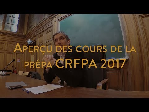 Aperçu des cours de la prépa CRFPA de l'IEJ Jean Domat