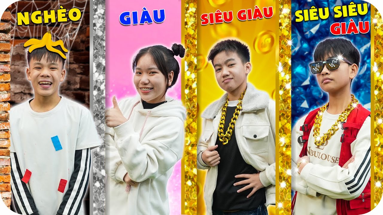 Học Sinh Nghèo - Giàu - Siêu Giàu - Siêu Siêu Giàu Trong Lớp Học Tỷ Phú | Min Min TV Minh Khoa