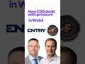 How CEO deals with pressure in Web3 #pressure #ceo #web3 #crypto #cryptoassets