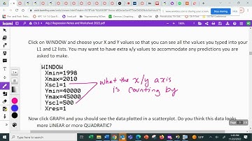 Alg 2 Notes   Linear and Quadratic Regression