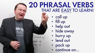 20 common PHRASAL VERBS that are EASY to learn!