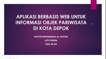 TUBES PEMOGRAMAN BASIS DATA [APLIKASI BERBASIS WEB UNTUK INFORMASI OBJEK PARIWISATA DI KOTA DEPOK]