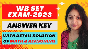 WBSET 2023 Answer Key | WBCSC SET Previous year Question and Answer | WBSET General Paper Answer Key