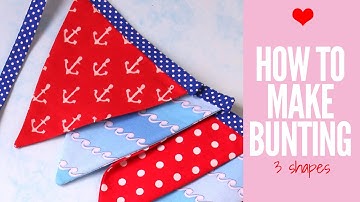How to make Bunting | Baby Bunting | Bunting Template | Wedding Bunting |  DIY Bunting