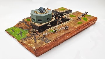 WW1 Trench with Pillbox 1/72 Scale DIY How to Build