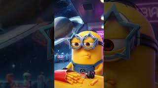 Minions Eating Fast Food in Space! 🍔🚀 Funny Moon Adventure #cartoontravel #funnyminions #cartoon