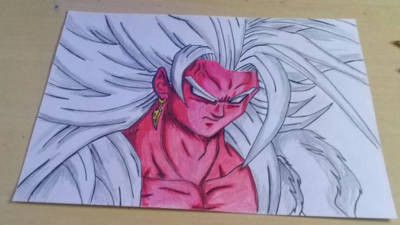 Como Desenhar o Goku SSJ 5 - Passo a Passo 