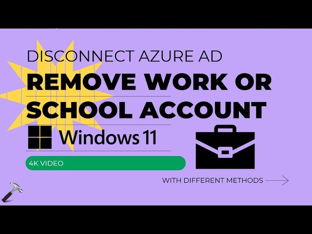 Remove Work or School account option when signing into Microsoft