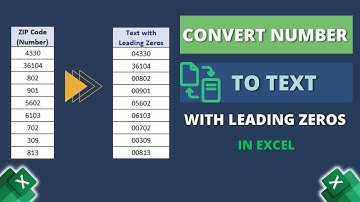 How to Convert Number to Text with Leading Zeros in Excel