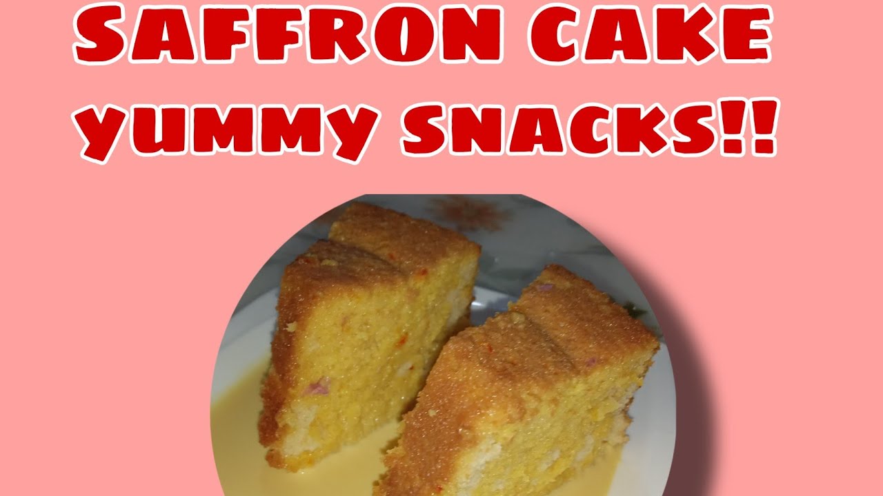 SAFFRON CAKE WITH SAUCE YUMMY SNACKS YouTube