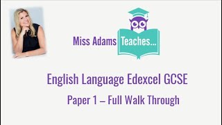 Revise Edexcel GCSE English Language Paper 1 - Full Walk Through