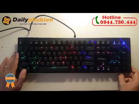 Review ban phim fuhlen Eraser led rainbow cau vong | Bàn phím cơ Fuheln Eraser giá rẻ