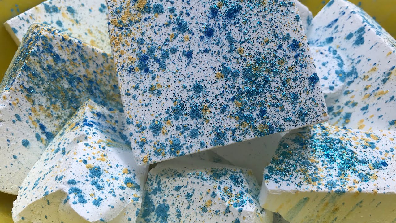 Fast crush of 8 fresh blocks of Ader gym chalk