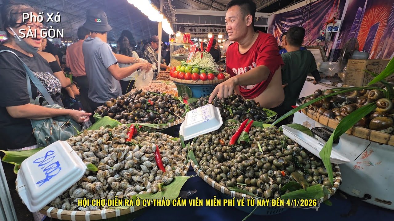 Quá độc đáo HỘI CHỢ ẨM THỰC LỚN NHẤT miễn phí vé đang diễn ra tại THẢO CẦM VIÊN hàng ngàn món ngon