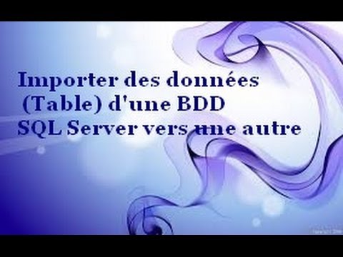 Vidéo: Comment Transférer Une Base De Données Sur Le Serveur