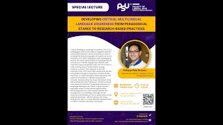 Peter de Costa: Developing Critical Multilingual Language Awareness