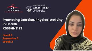Week 2 : Promoting Exercise, Physical Activity in Health - Rakhshanda Hameed.