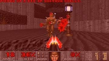 Doom Countdown To Extinction (2014) MAP17: Cave In UV Max Speedrun 0:49 100% Kills 100% Secrets
