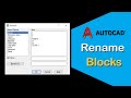 How to rename block in AutoCAD drawings