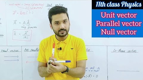 Unit vector | parallel vectors | Null vector | class 11 physics | physics ka safar