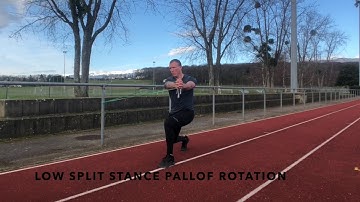 Low Split Stance Band Pallof Rotation - Upside Strength Exercise Library