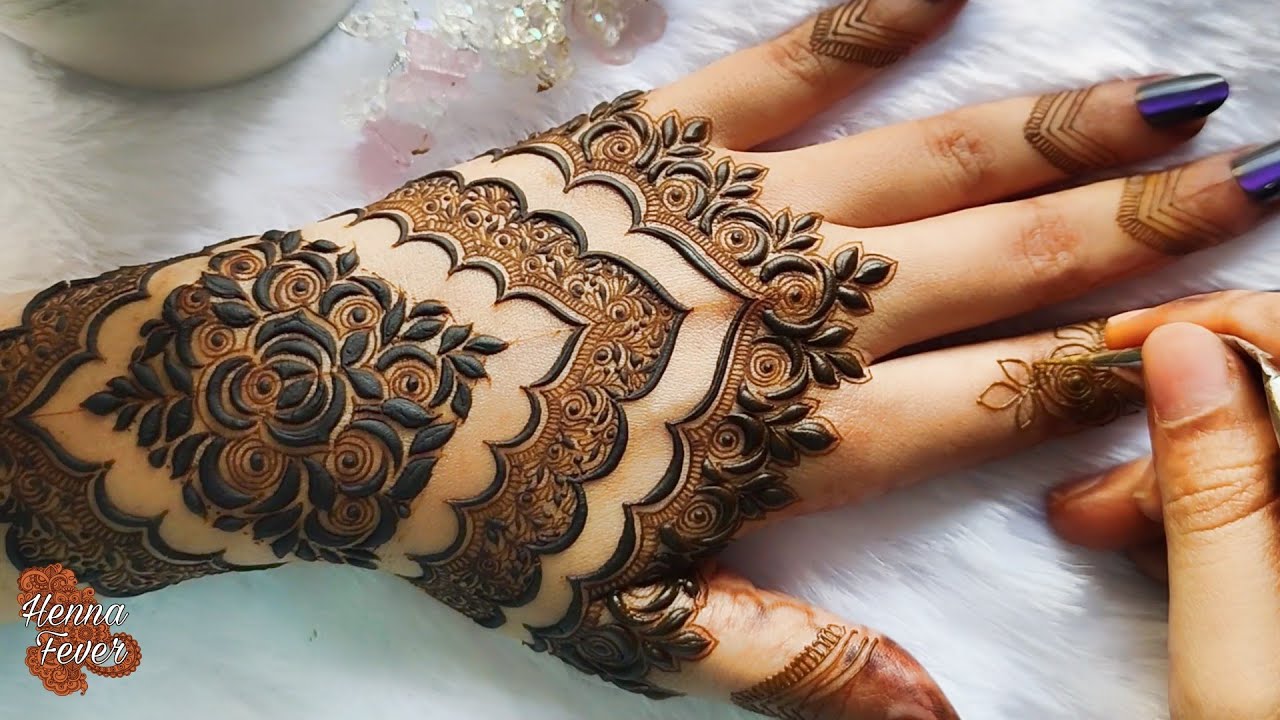 Популярный индийский дизайн мехенди хной | Пошаговое руководство | Henna Fever