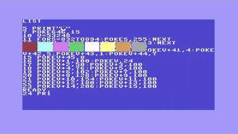 THE BEST COMMODORE 64 8 SPRITES DISPLAY PROGRAMMING - COMMODORE 64 BASIC V2.0 - 64K RAM SYSTEM 38911