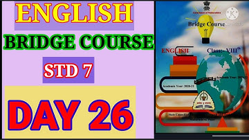 BRIDGE 🌉 COURSE STD 7 SUBJECT ENGLISH ACTIVITY 26 Day 26