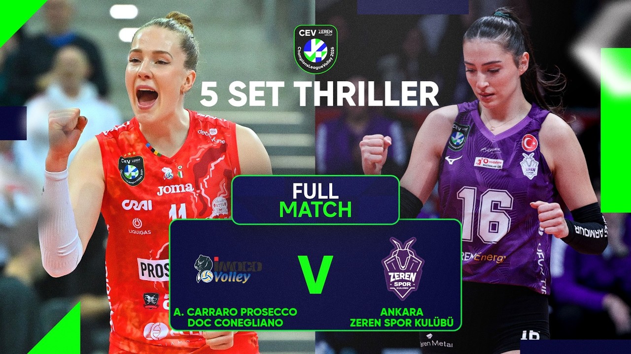 5 SETS OF PURE DRAMA! CONEGLIANO vs. Ankara Zeren Spor | Full Match | CEV Zeren Group CLVolleyW 2026