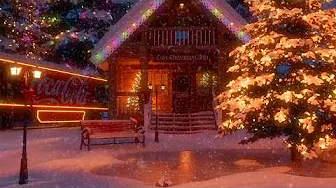 Relaxing Snowfall Sounds at the Cozy Christmas Cabin | Snow Ambience for Sleep