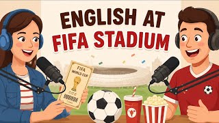 Learn English At Fifa World Cup Stadium| (A1-A2 Level English)| English Podcast For Beginners.