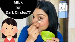 Cold Milk For Dark Circles??? | Remove Dark circles in 2 Days | Beauty’s Crown  #darkcircles #milk