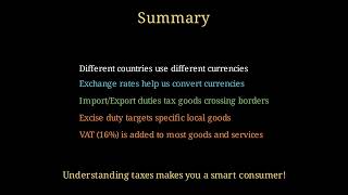 Money, Currencies & Taxes (VAT, Excise) | Grade 9 CBC Mathematics