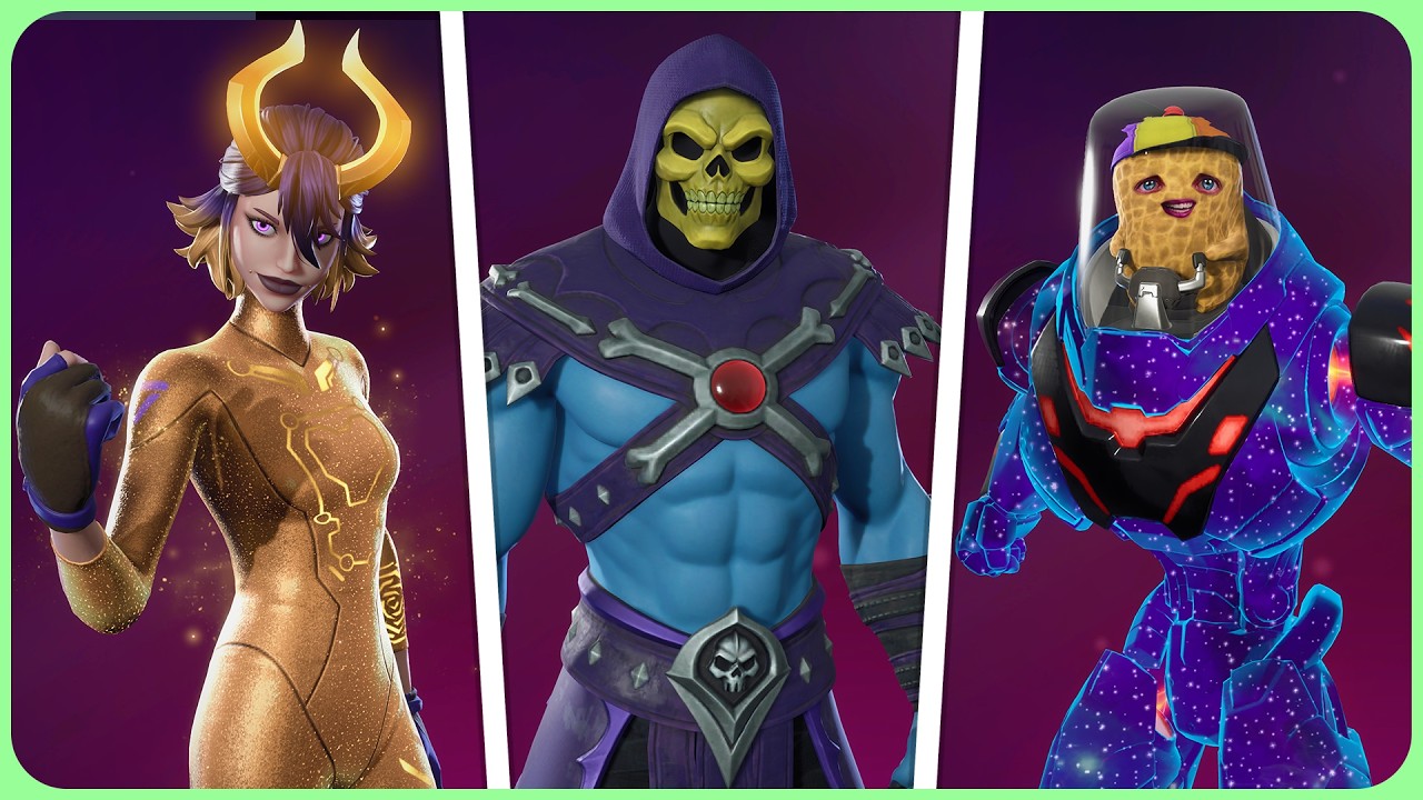 ALL Cosmetics Added in Fortnite: Runners! (Skeletor, The Burnt