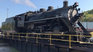 Tennessee Valley Railroad Steam Engine on Turntable in Chattanooga, TN