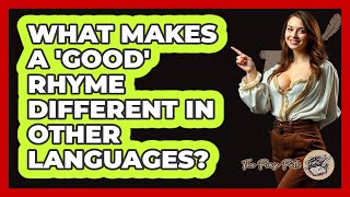 What Makes A 'good' Rhyme Different In Other Languages? - The Prose Path