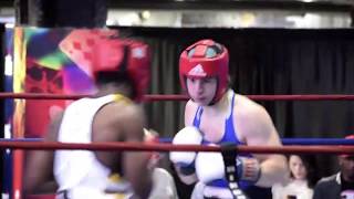 Griffin Tolsma vs. Raquan Shadreem- One Round of the Action at Buffalo Golden Gloves Boxing 2-1-20